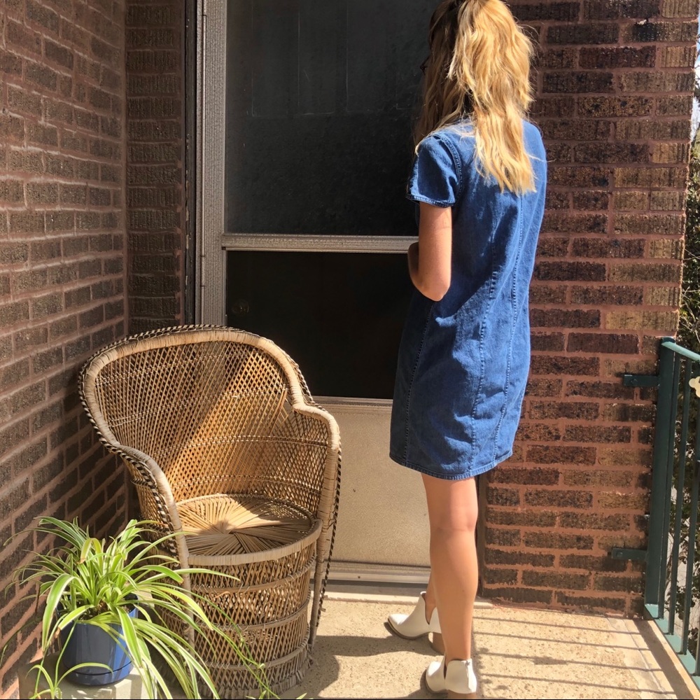 Vintage L.L. Bean Denim Mini Dress - Picture 6 of 7